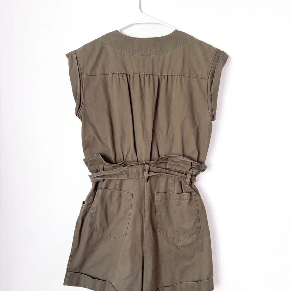 Marissa Webb Collective Olive Canvas Romper